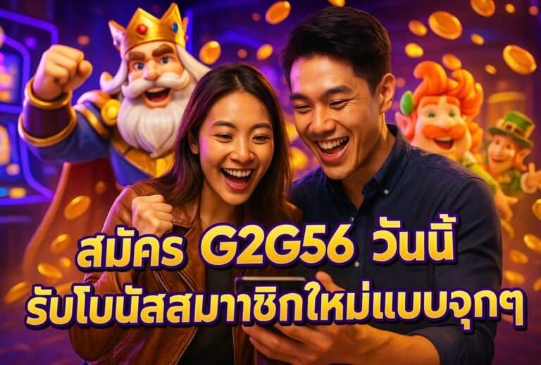 สมัคร G2G56 วันนี้ รับโบนัสสมาชิกใหม่แบบจุก ๆ